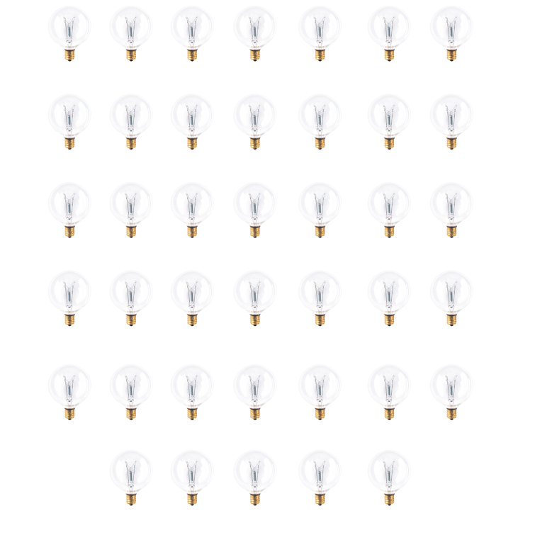 Bulbrite Industries 15 Watt G16.5 E12/Candelabra Dimmable 2700K